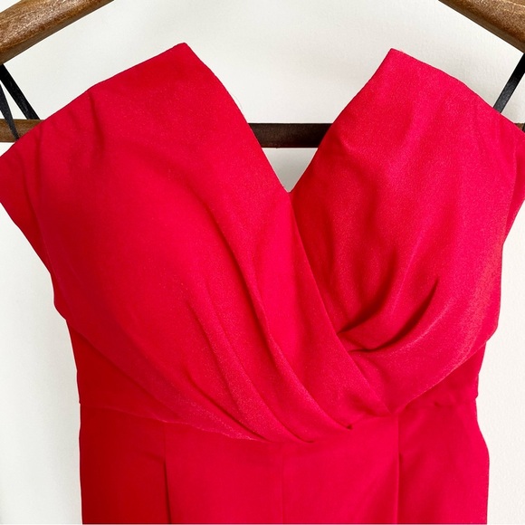 Bebe Red Sweetheart Strapless Jumpsuit NWT - Picture 4 of 10